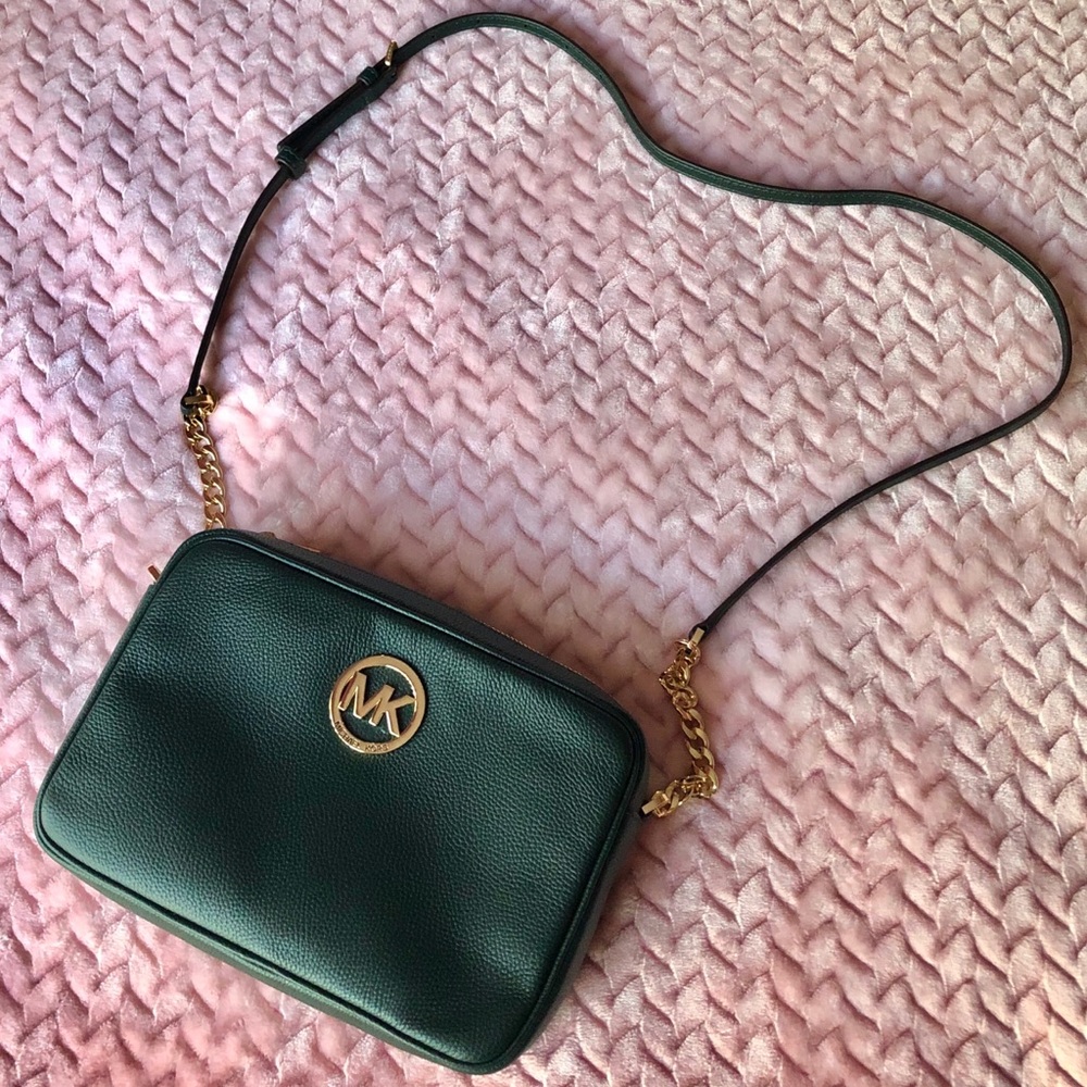 Michael Kors Large Fulton Pebbled Leather Crossbody Camera Bag - gently used